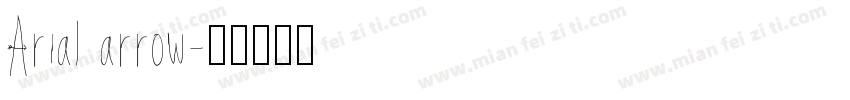 Arial arrow字体转换